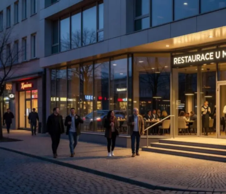 Mapa s umístěním restaurace Casavelier v centru města